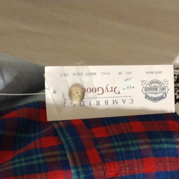 NWT Vintage Cambridge Dry Goods Vest Breast Coat Plaid Button-up Pockets Sz 10 - Picture 7 of 8